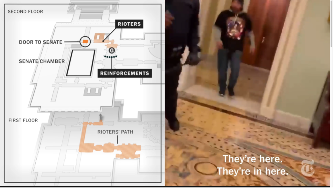 A collage of a person walking in a hallway Description automatically generated