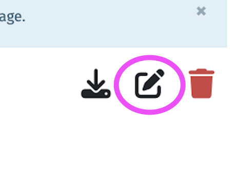 The edit option of the upload files section of the ScholarWorks submission form is circled here